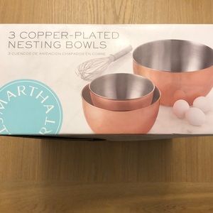 3 Copper Plates Nesting Bowls